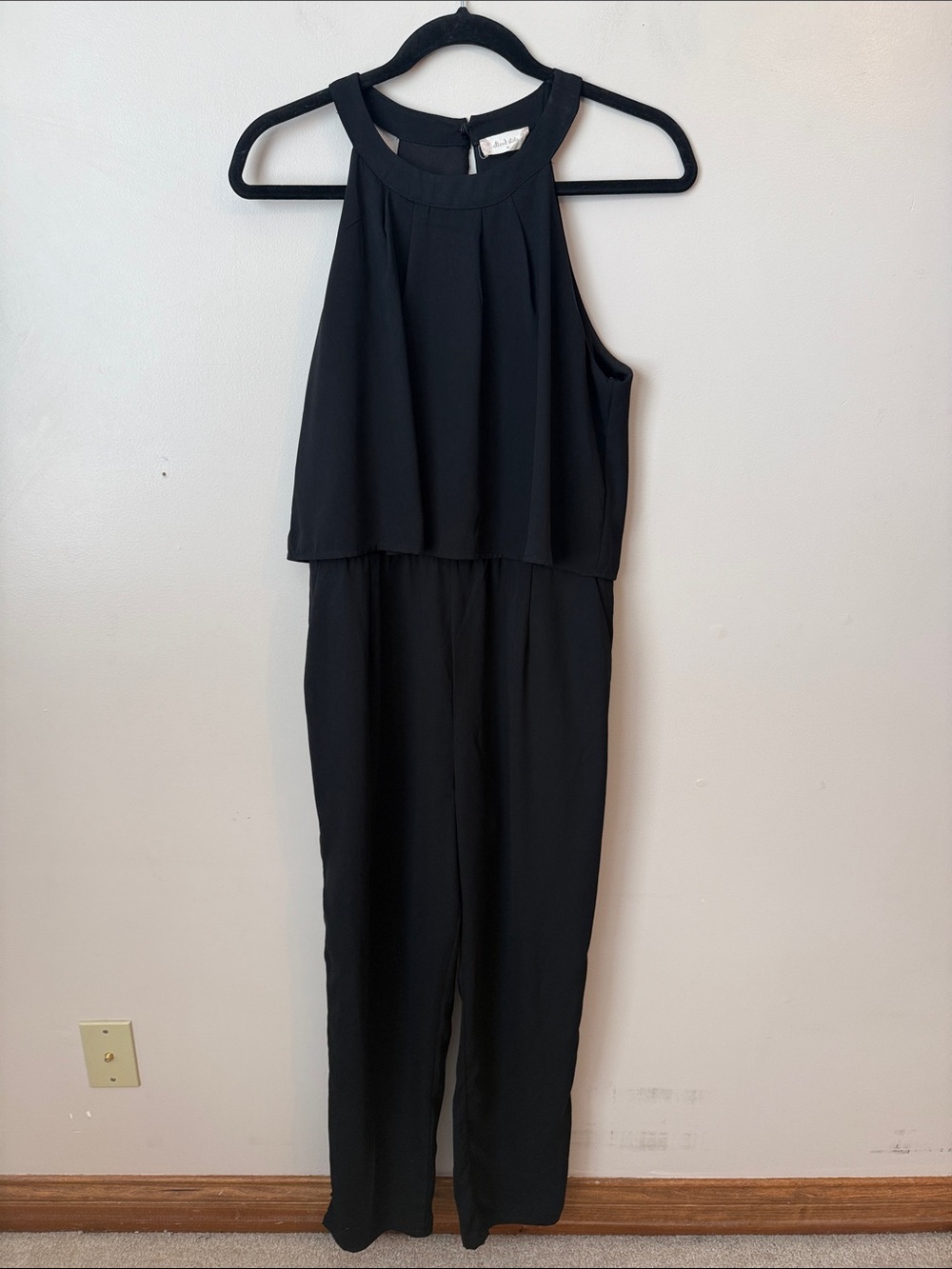 Altar’d State Sleeveless Jumpsuit Black Back Zipper Size Medium